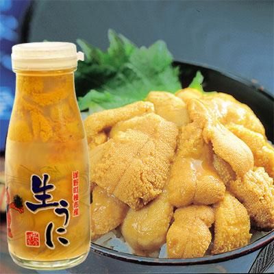 北三陸洋野町の美味しい生うに牛乳瓶入りタイプ160g１本 冷蔵