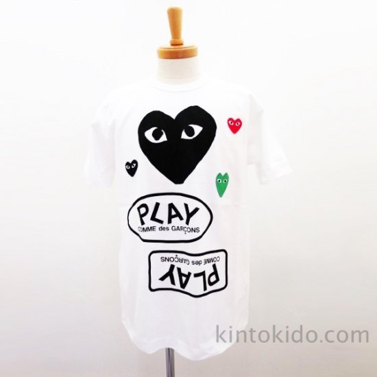 メンズ】PLAY COMME des GARCONS 半袖Tシャツ メンズ 白 P1T282 CdG-AZ