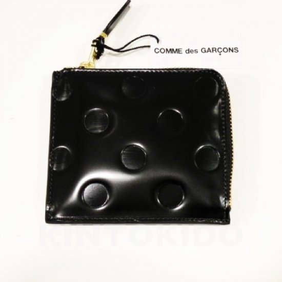 Wallet Comme des Garcons 財布 L字型ZIP 黒 Dots Embossed Line SA3100-1  CdG-8Z-F031-051-1-1