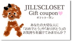 <img class='new_mark_img1' src='https://img.shop-pro.jp/img/new/icons25.gif' style='border:none;display:inline;margin:0px;padding:0px;width:auto;' />JILL'SCLOSET Gift coupon