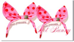 Dot Bunny*Pink red