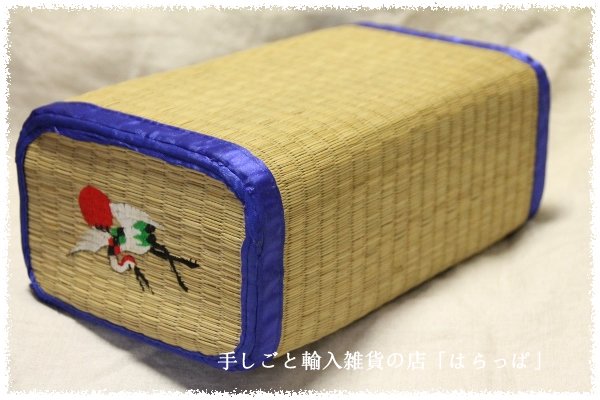 韓国アンティークイグサの刺繍枕