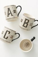 国内在庫）Tiled Margot Monogram Mug - ANTHROPOLOGY(アンソロ