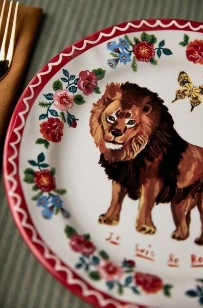 Nathalie Lete Charmante Dinner Plate - ANTHROPOLOGY(アンソロ