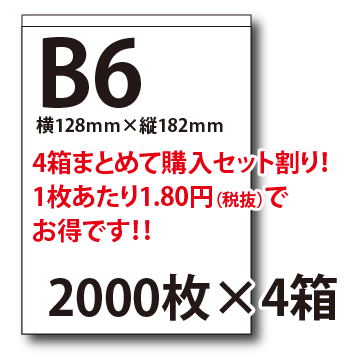 無地薬袋（プリンター薬袋） B6 2000枚/ケース- アオゾラスタイル