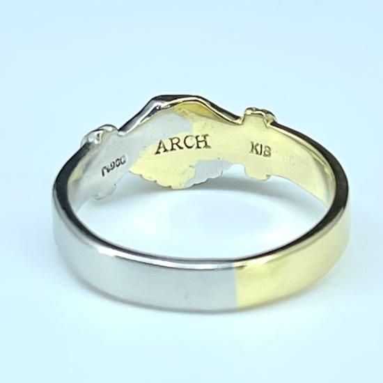 激安通販新作 握手リング［K18×pt900］ - ARCH 7 STAR アクセサリー