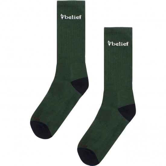 Belief NYC Logo Athletic Sock　-ハンター - CROOZE CLOTHING