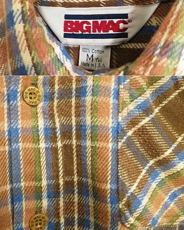 80's BIG MAC ヘビーネルシャツ - 古着屋MONTEGO