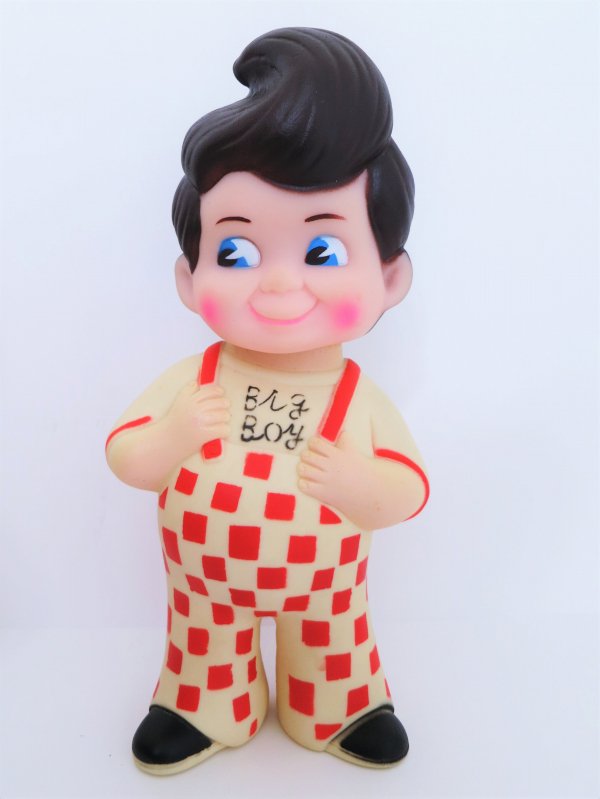 70's ビンテージ ビッグボーイ BIGBOY 筆記体 貯金箱 人形 ソフビ ...