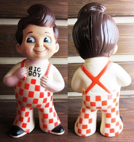 70's ビンテージ ビッグボーイ BIGBOY 貯金箱 人形 ソフビ - 古着屋MONTEGO