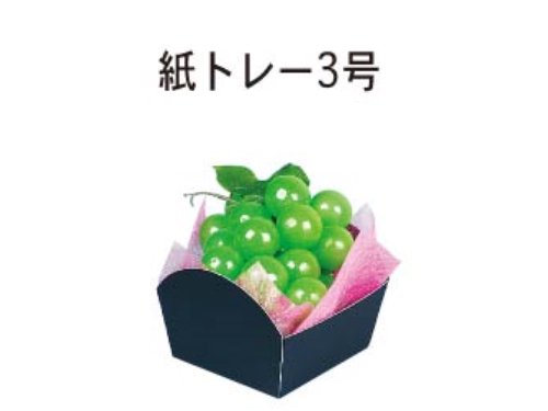 信和 フルーツ用紙トレー 3号 黒 115×110×80(50)mm 1ケース1000枚入