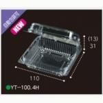 【屋号必須】ミニトマト用パック YT-100 4H 110×103×44mm 4穴 嵌合 目安約100g 1ケース1200枚入 エフピコチューパ