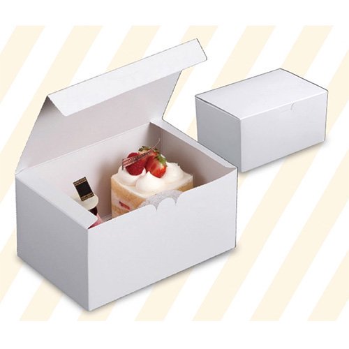 【屋号必須】ケーキ箱 20-8 白のワンタッチサービス箱 #7 210×150×90mm 1ケース400枚入 ヤマニパッケージ