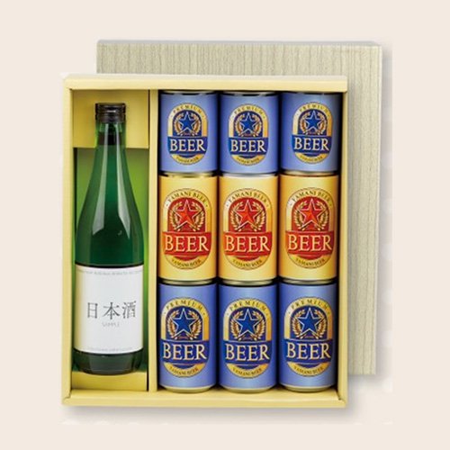 【屋号必須】ビール箱 K-210 酒720ml1本+缶ビール9本 335×291×86mm 1ケース50枚入 ヤマニパッケージ