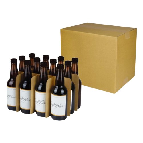 屋号必須】ビール箱 K-1608 クラフトビール 12本 宅配箱 292×222×249mm