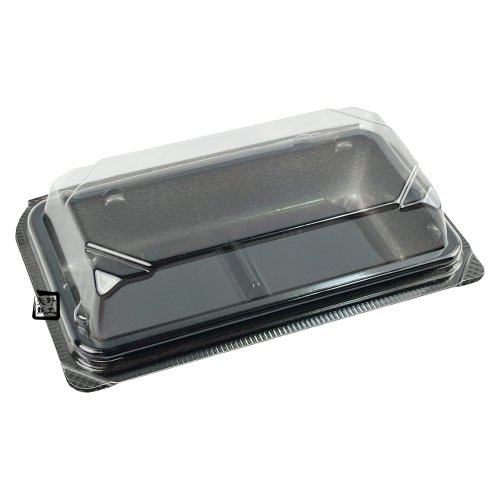 北原産業 まんじゅう・だんご・和菓子容器 DS-2 片黒 133×78×22mm 1ケース1600枚入り