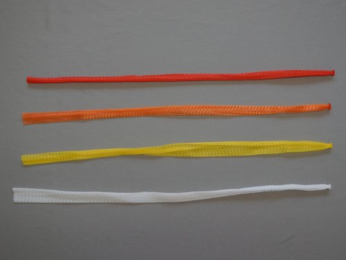 棒ネット Mタイプ 折巾26cm 長さ60cm 赤/黄/オレンジ/白 みかん