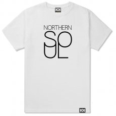<img class='new_mark_img1' src='https://img.shop-pro.jp/img/new/icons30.gif' style='border:none;display:inline;margin:0px;padding:0px;width:auto;' />101 Apparel "NORTHERN SOUL" Tシャツ / ホワイト