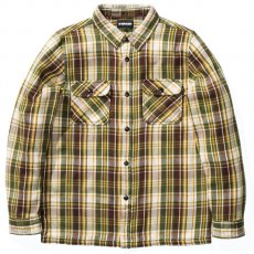 <img class='new_mark_img1' src='https://img.shop-pro.jp/img/new/icons6.gif' style='border:none;display:inline;margin:0px;padding:0px;width:auto;' />Undefeated "Plaid" ネルシャツ / オリーブ