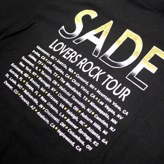 R&B オフィシャル tシャツ-Sade(シャーデー)ツアーTシャツ - Fedup 