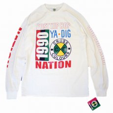 <img class='new_mark_img1' src='https://img.shop-pro.jp/img/new/icons30.gif' style='border:none;display:inline;margin:0px;padding:0px;width:auto;' />Cross Colours "POST HIP HOP NATION" ロングスリーブTシャツ/ ホワイト