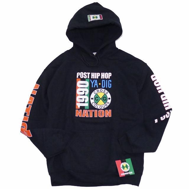 90s CROSS COLOURS クロスカラーズ ジップパーカー HIPHOP Cross