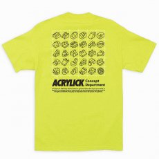 <img class='new_mark_img1' src='https://img.shop-pro.jp/img/new/icons30.gif' style='border:none;display:inline;margin:0px;padding:0px;width:auto;' />Acrylick "CONCEPT DEPT. " Tシャツ / ネオンイエロー