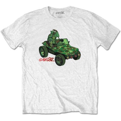 <img class='new_mark_img1' src='https://img.shop-pro.jp/img/new/icons6.gif' style='border:none;display:inline;margin:0px;padding:0px;width:auto;' />Gorillaz "Green Jeep" Tシャツ / ホワイト