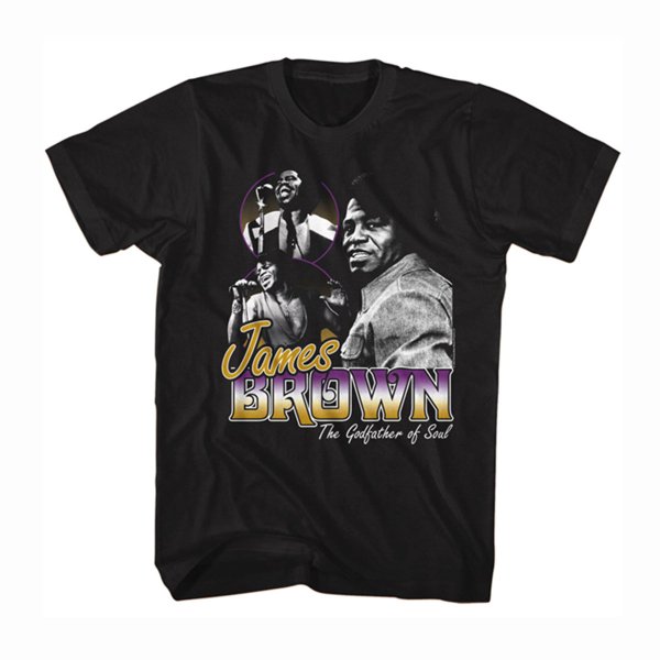<img class='new_mark_img1' src='https://img.shop-pro.jp/img/new/icons30.gif' style='border:none;display:inline;margin:0px;padding:0px;width:auto;' />JAMES BROWN "The God Father Soul" Tシャツ / ブラック