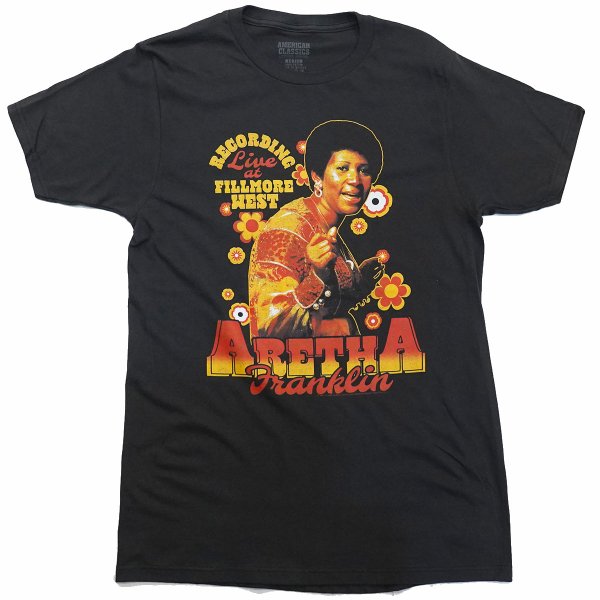 <img class='new_mark_img1' src='https://img.shop-pro.jp/img/new/icons30.gif' style='border:none;display:inline;margin:0px;padding:0px;width:auto;' />ARETHA FRANKLIN "RETRO FLOWERS" Tシャツ / ヘザーグレー
