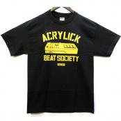 Acrylick "Beat Society" Tシャツ / ブラック