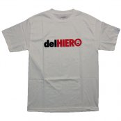 delHIERO "ロゴ" Tシャツ / ホワイト、ブラック (２カラーパターン)