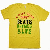 2013年新作 - A Tribe Called Quest "BEATS, RHYME & LIFE" Tシャツ / イエロー