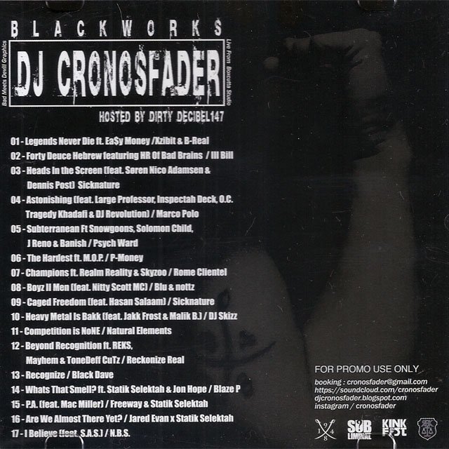 詳細画像BLACKWORKS  / MIXED BY DJ CRONOSFADER 