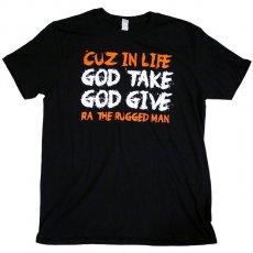 <img class='new_mark_img1' src='https://img.shop-pro.jp/img/new/icons6.gif' style='border:none;display:inline;margin:0px;padding:0px;width:auto;' />R.A. The Rugged Man "God Take God Give" Tシャツ / ブラック