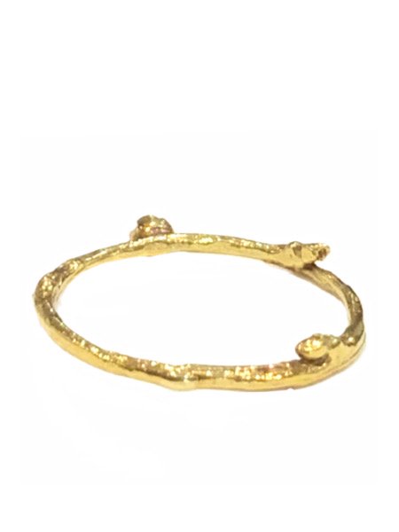 【ALEX MONROE(アレックスモンロー)】 リング 18ct Solid Gold Fine Twig Ring with ruby　 ーRINGselectshop（リング セレクトショップ)