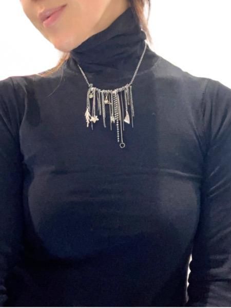 IOSSELLIANI イオッセリアーニ Drop ロングネックレス シルバー IOSSELLIANI イオッセリアーニ Drop ロングネックレス シルバー