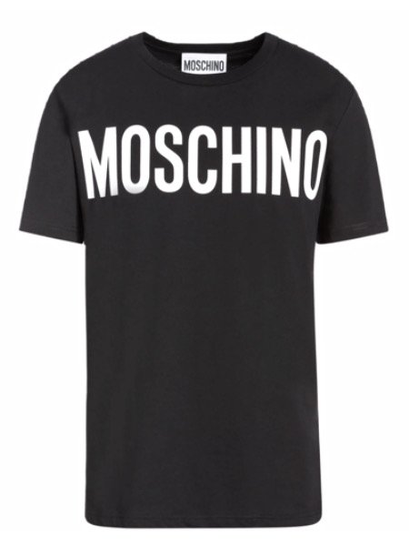 Moschino/モスキーノ】 Tシャツ ジャージー ロゴ/ブラックー