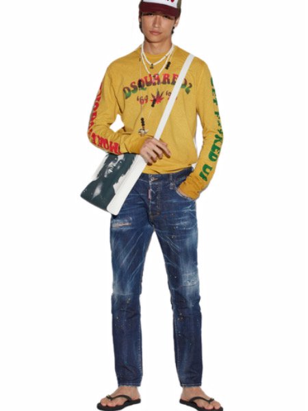 【Dsquared2 /ディースクエアード2】メンズ/ボブマーリー Skater Jean - スケーター ジーンズ-ズラタン・イブラヒモビッチコラボ