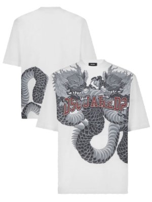 【Dsquared2 ／ディースクエアード2】 半袖Tシャツ/ドラゴンデザイン　ーRINGselectshop（リング　セレクトショップ）