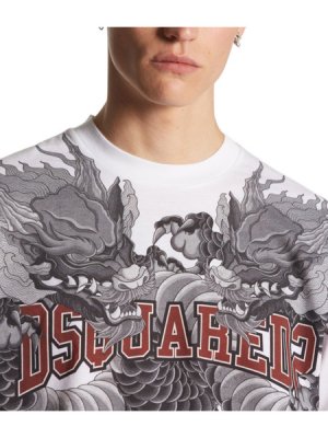 【Dsquared2 ／ディースクエアード2】 半袖Tシャツ/ドラゴンデザイン　ーRINGselectshop（リング　セレクトショップ）