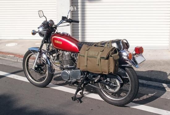 【極美品】ストリートバイカーズ　サイドバッグ　オリーブ／ブラウン SB SIDE CARGO PACK ― ストリートバイカーズ サイドバッグ