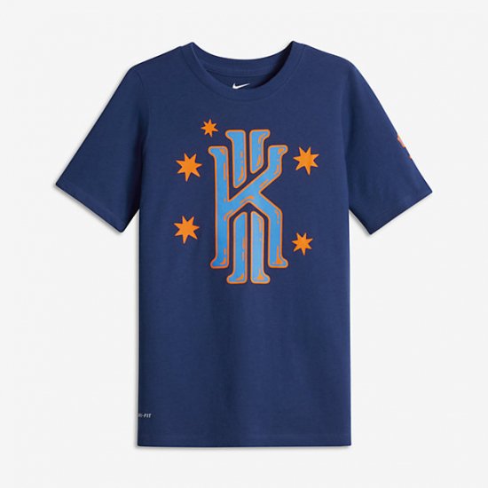 NIKE ドライ カイリー イニシャル ロゴ Tシャツ ブルー BIG KIDS' (BOYS') - NBAグッズ バスケショップ通販専門店  ロッカーズ