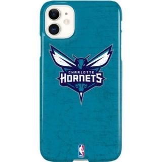 NBA シャーロットホーネッツ ライト iPhoneケース Distressed-Aqua