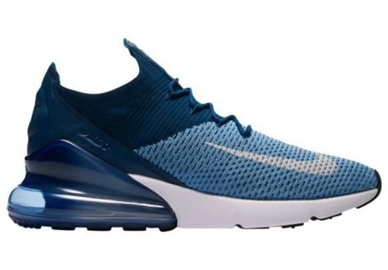 Nike air max 270 flyknit blue on sale