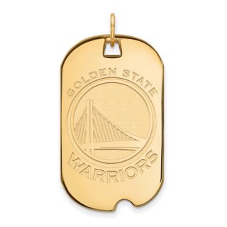 Golden State Warriors Sterling Silver Gold Plated Large Dog Tag ͥ