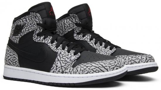 air jordan 1 retro high black elephant print