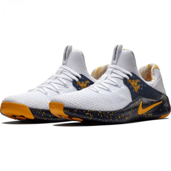 West Virginia Mountaineers  塼 Nike Free TR V8 Shoes White/Navy ᡼