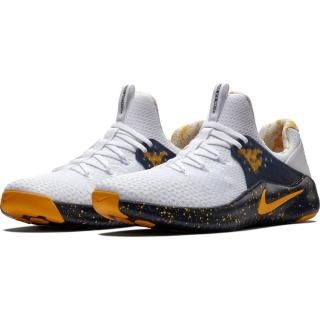 West Virginia Mountaineers シューズ Nike Free TR V8 Shoes White/Navy