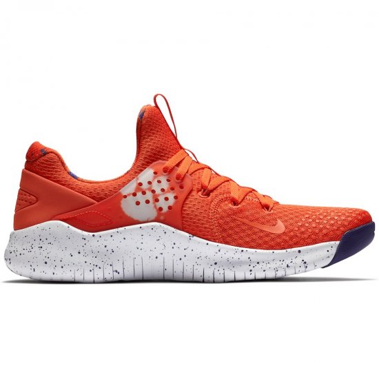 Clemson tigers nike free tr v8 shoes on sale 鈥?orange/purple